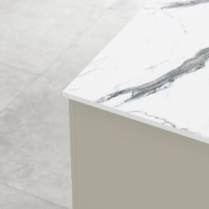 Kompaktbordplade 62x300 cm 12 mm Statuario Marmor