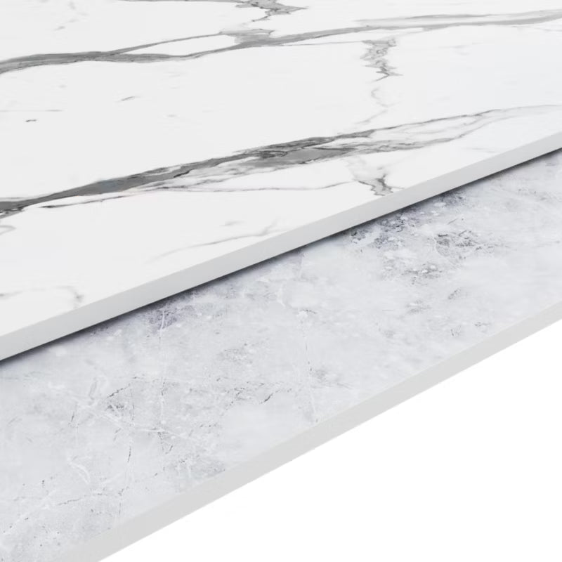 Kompaktbordplade 62x300 cm 12 mm Statuario Marmor