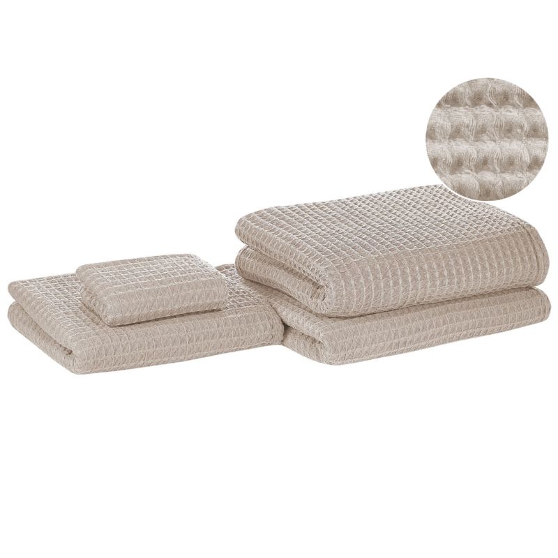 Håndklædesæt Areora Bomuld Beige 4 stk. 4251682258739