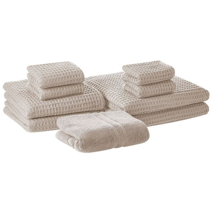 Håndklædesæt 9 Dele Areora Bomuld Beige 4251682258692