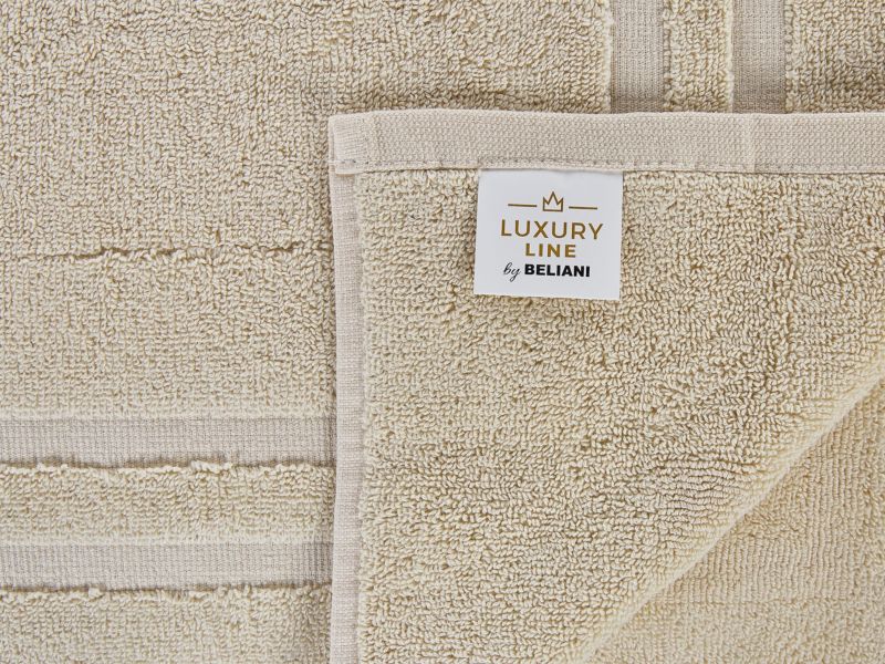 Sæt med 9 håndklæder Atiu bomuld frotte beige 1 sæt