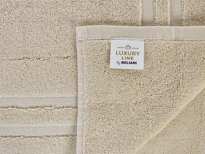 Sæt med 9 håndklæder Atiu bomuld frotte beige 1 sæt