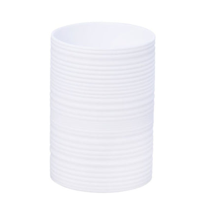Badeværelsessæt 3 Dele Hvid Bambus 25x25x45 cm | 5904202158901