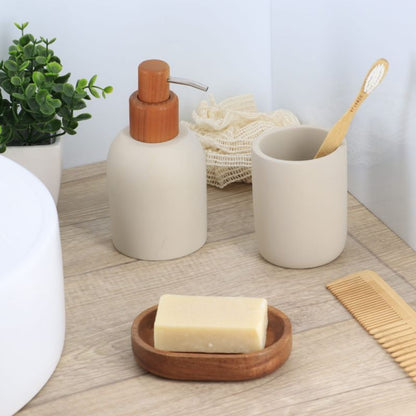 Badeværelsessæt Silvestre Beige 3 Dele 300 ml 16 cm