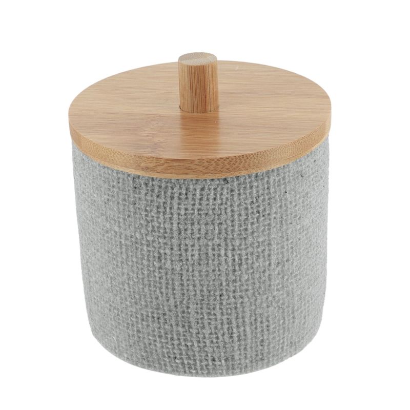 Badeværelsessæt Solena Grå Kunstharpiks og Bambus 42,5x11,5x11,5 cm 5 Dele