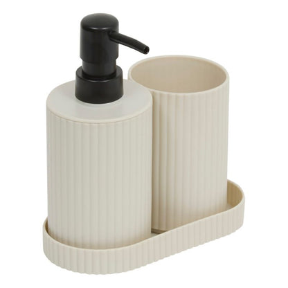 Badeværelsessæt 5five Simply Smart Beige Kompakt 16x8x17 cm