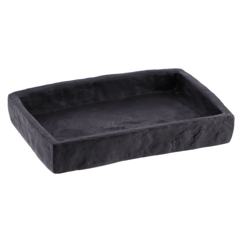 Badeværelsessæt 4 Dele Sort Polyharpiks 37x10x10 cm
