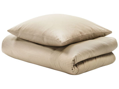 Sengesæt med striber Avondale 200x220 cm i satinbomuld beige 1 sæt