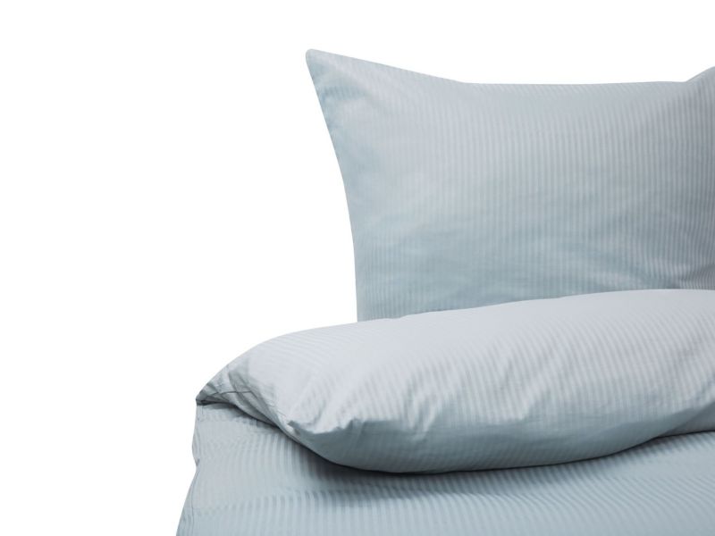 Sengesæt med striber Avondale 200x220 cm Satinbomuld Grå 1 sæt