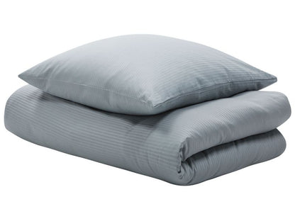 Sengesæt med striber Avondale 200x220 cm Satinbomuld Grå 1 sæt