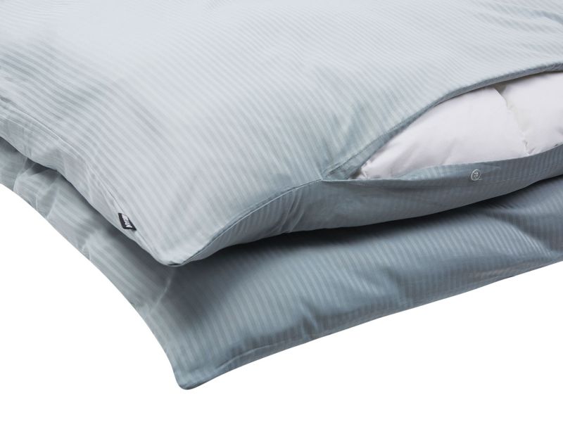 Sengesæt med striber Avondale 200x220 cm Satinbomuld Grå 1 sæt