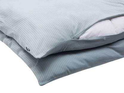Sengesæt med striber Avondale 200x220 cm Satinbomuld Grå 1 sæt