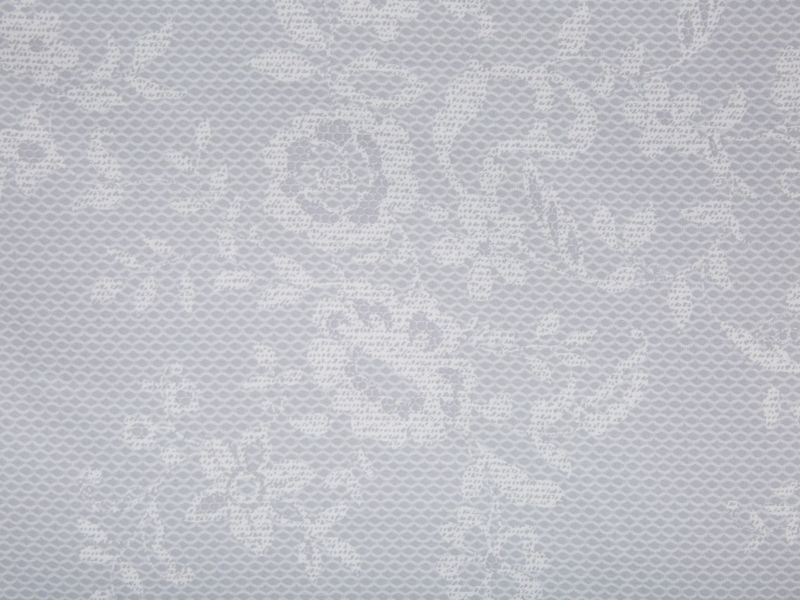 Sengesæt med blomsterprint Morningside 135x200 cm Satinbomuld Grå 1 sæt