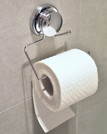 Toiletpapirholder Sæt med Stander og Vægbeslag Sølvfarvet 20 x 20 cm
