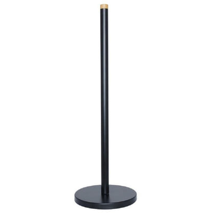 Toiletsæt med Holder og Stativ til Reservepapir Sort/Bambus 25x25x45 cm