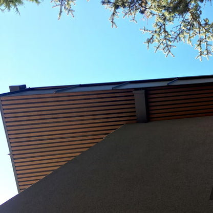 Komposit Facadebeklædning Lamel DUO 17,6x290 cm Teak/Sort