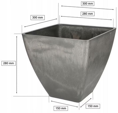 Komposit Krukke 28 cm Grå