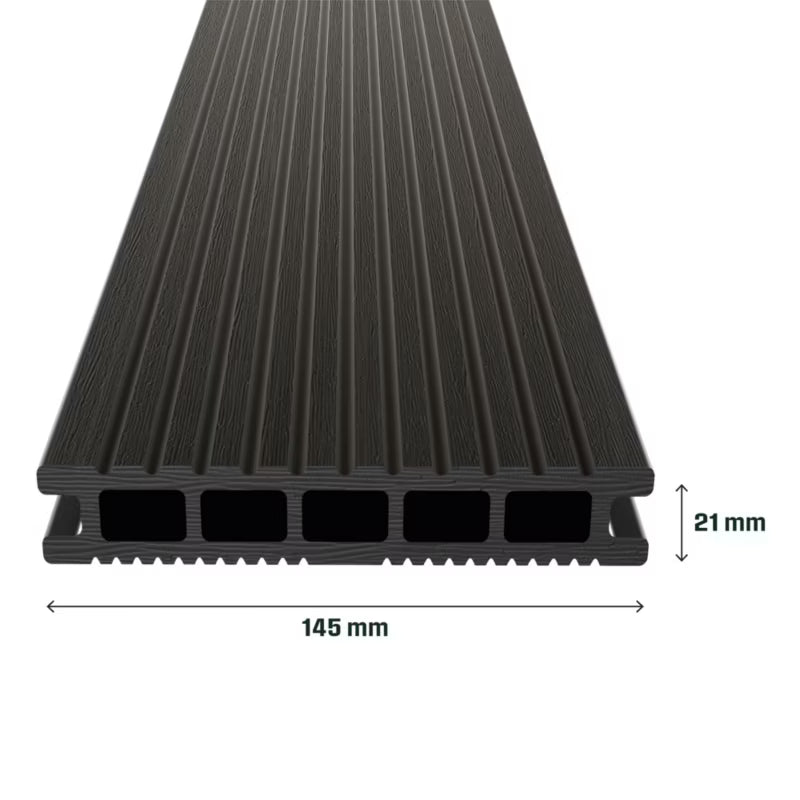Komposit terrassebræt Neva 2,1x14,5x220 cm Antracit