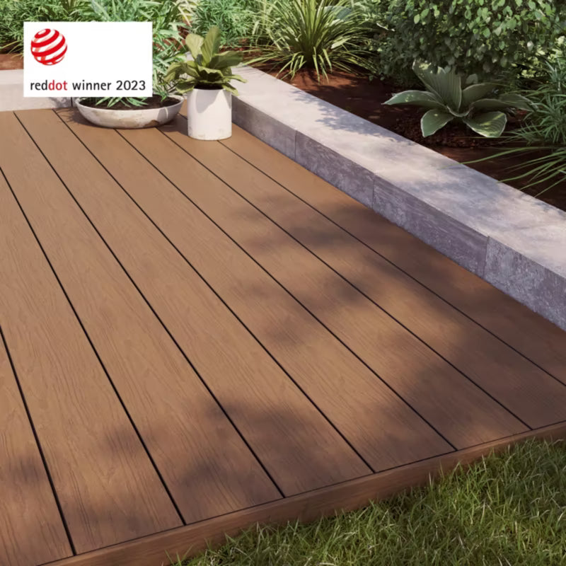 Komposit Terrassebræt Neva Premium 2,1x14,5x220 cm Teak