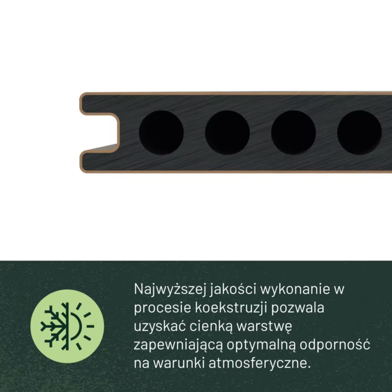Komposit Terrassebræt Neva Premium 2,1x14,5x220 cm Teak