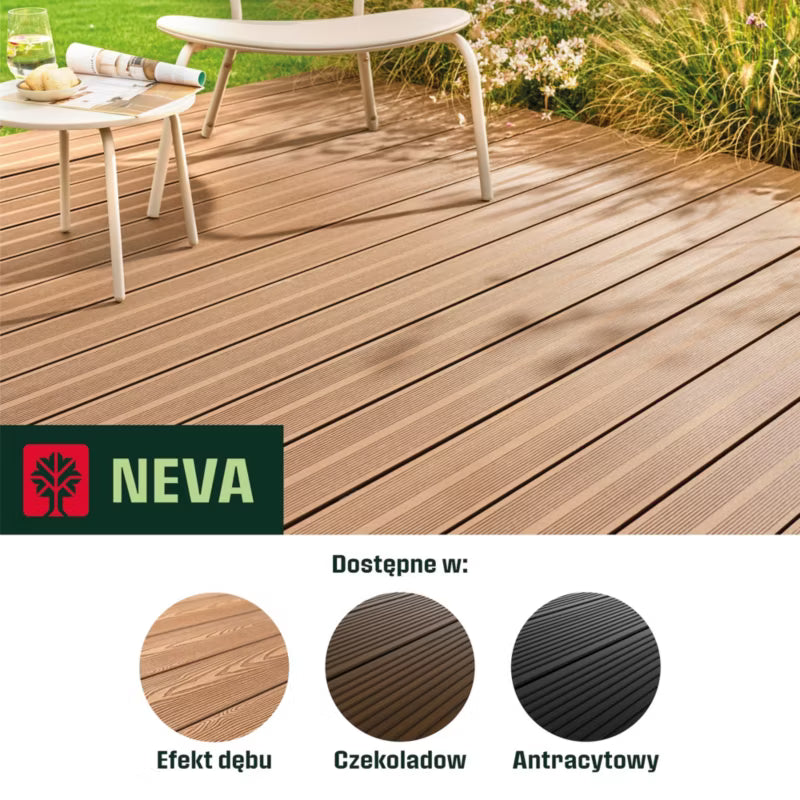 Kompositbræt Neva 2,1x14,5x220 cm Teak