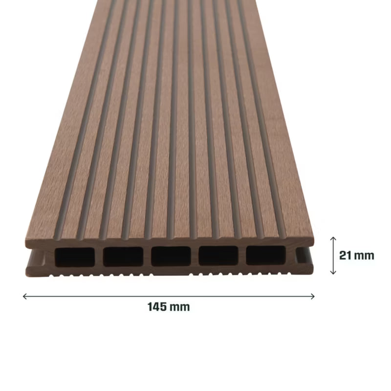 Kompositbræt Neva 2,1x14,5x300 cm Teak