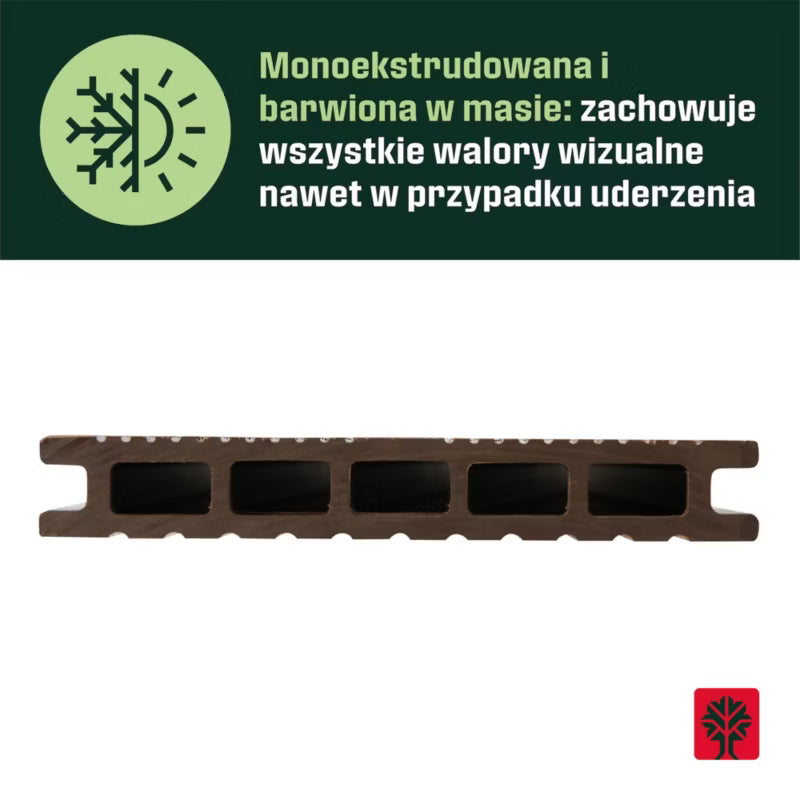 Kompositbræt Neva 2,1x14,5x300 cm Teak