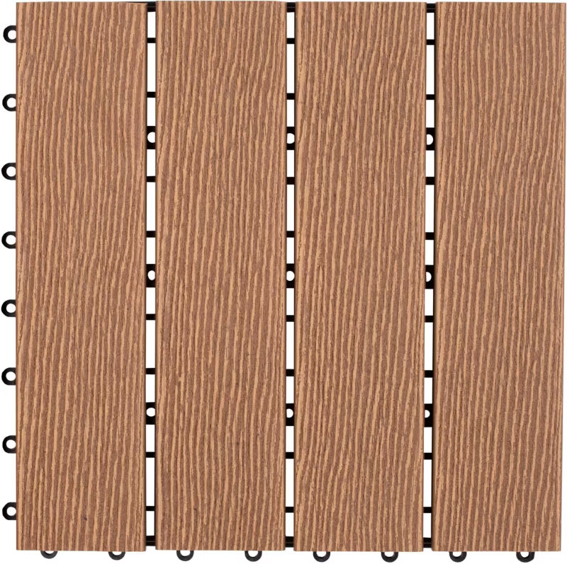 Kompositflise 30x30 cm Teak