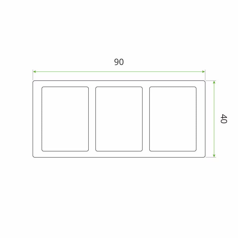 Kompositprofil Lamel 9x4 cm 2,8 m Teak