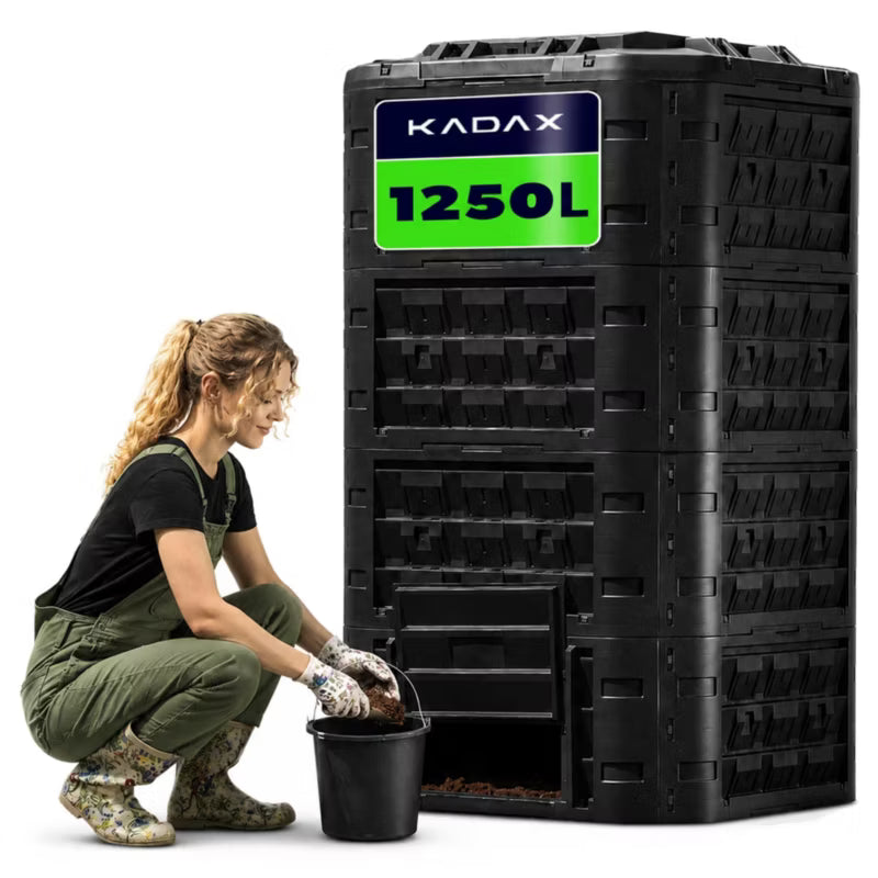 Kompostbeholder 1250 Liter Sort Modulopbygget