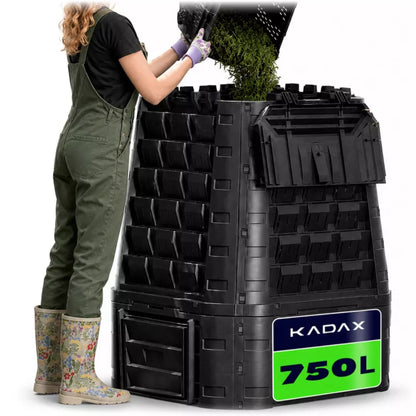 Kompostbeholder 750 Liter Sort Plast