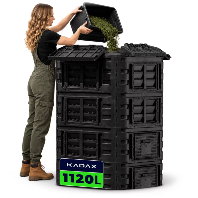Kompostbeholder Modulær 1120 Liter Sort