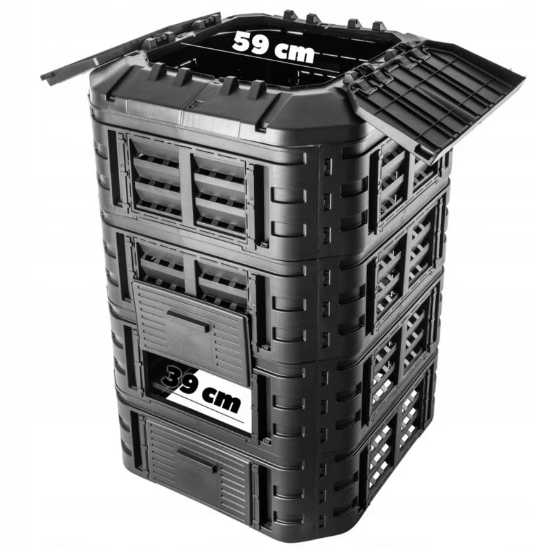 Kompostbeholder Modulær 1120 Liter Sort