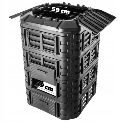 Kompostbeholder Modulær 1120 Liter Sort