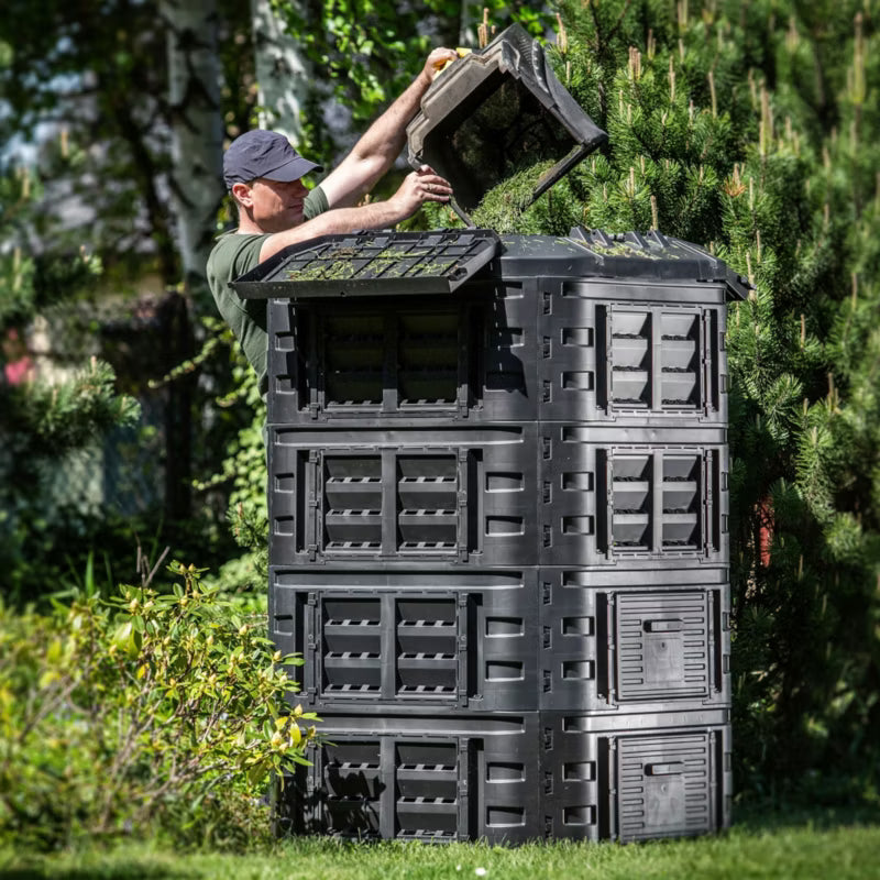 Kompostbeholder Modulær 1120 Liter Sort