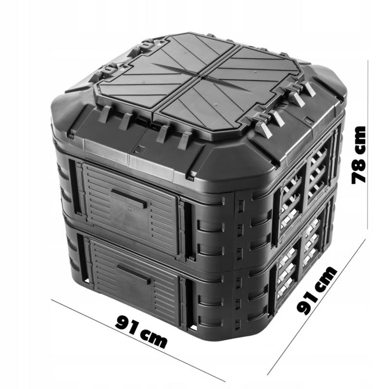 Kompostbeholder Modulær 600 Liter Sort