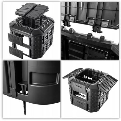 Kompostbeholder Modulær 600 Liter Sort