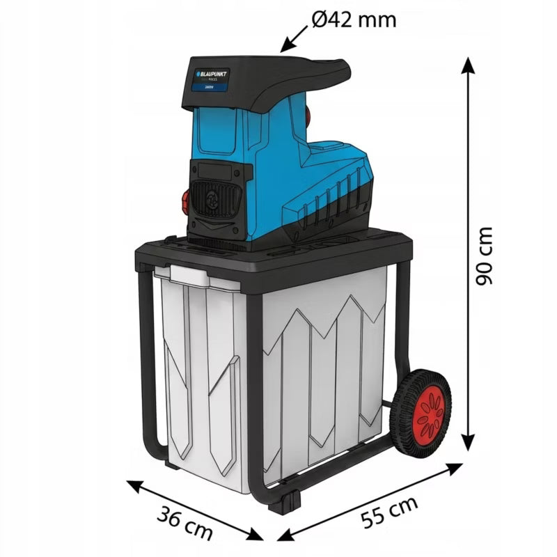 Kompostkværn Valseteknik 2600W 42 mm Blå GS7020