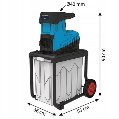 Kompostkværn Valseteknik 2600W 42 mm Blå GS7020