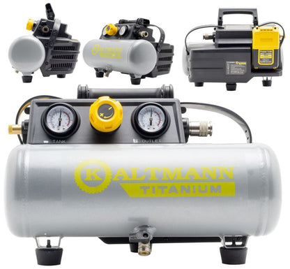 Kaltmann Titanium 20V batteridrevet kompressor 3,8L 8 bar oliefri (kun enhed) 1 stk.