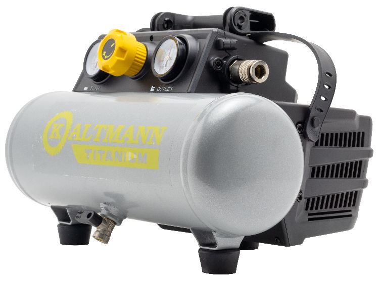 Kaltmann Titanium 20V batteridrevet kompressor 3,8L 8 bar oliefri (kun enhed) 1 stk.