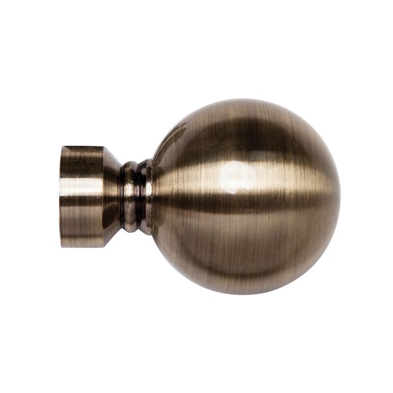 Endestykke til gardinstang Colours Kugle antik messing 19 mm