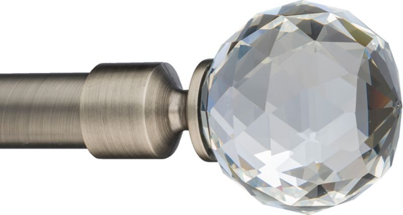 Endestykke til gardinstang Crystal 19 mm antikstål