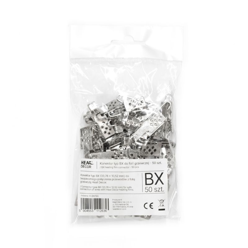 BX-konnektor til varmemåtte, 50 stk.