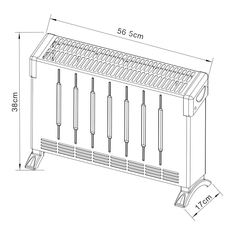 Konvektor Radiator 2000W CH-2010C Hvid