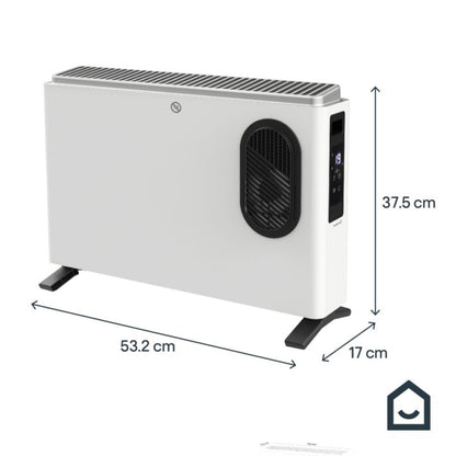 Konvektor Radiator 2000W med Turbo Hvid