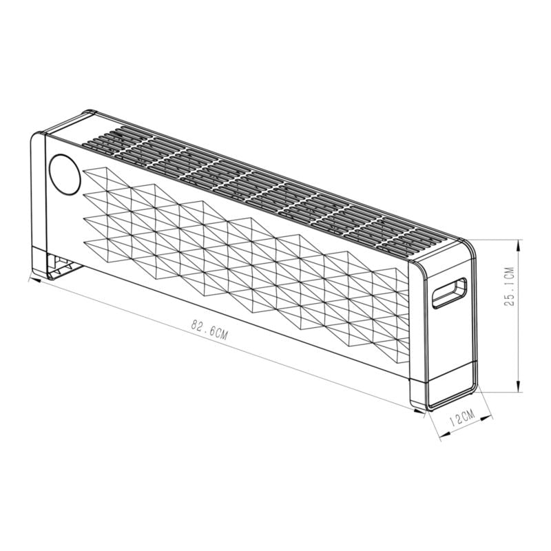 Lav konvektor GoodHome Plinth 2200 W hvid