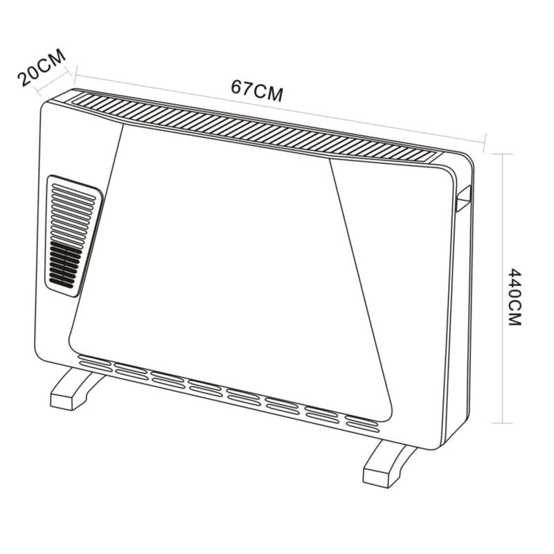 Turbo Timer konvektor 2500 W