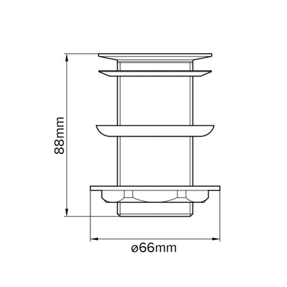 Klik-klak vaskprop Flomasta uden overløb