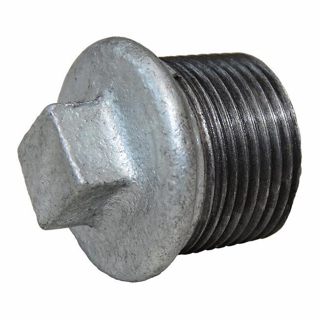 1" galvaniseret afspærringsprop med flange